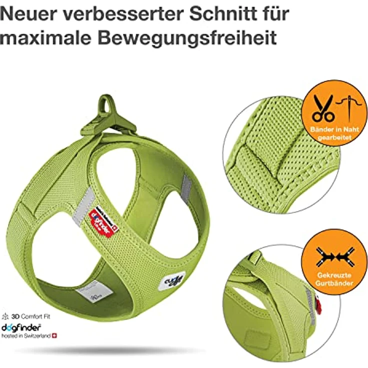 Vest Harness curli Clasp Air-Mesh Lime 3XS – Bild 2