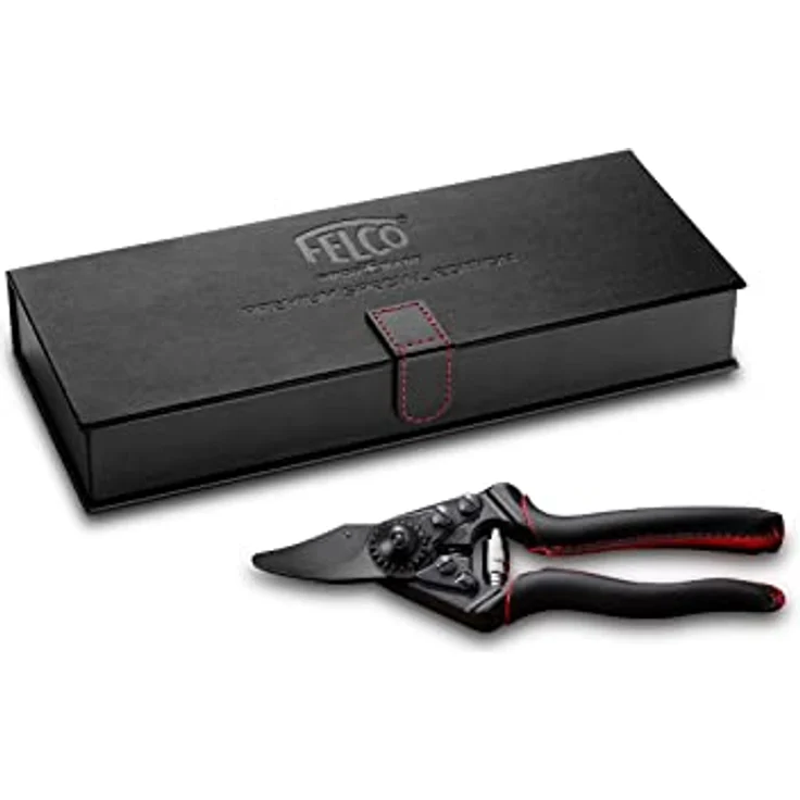 FELCO Gartenschere Modell 6 für kleine Hände, geschmiedete Legierung, Ledergriff, Floristik Gartenbau Bonsai - Schwarz verchromt – Bild 2
