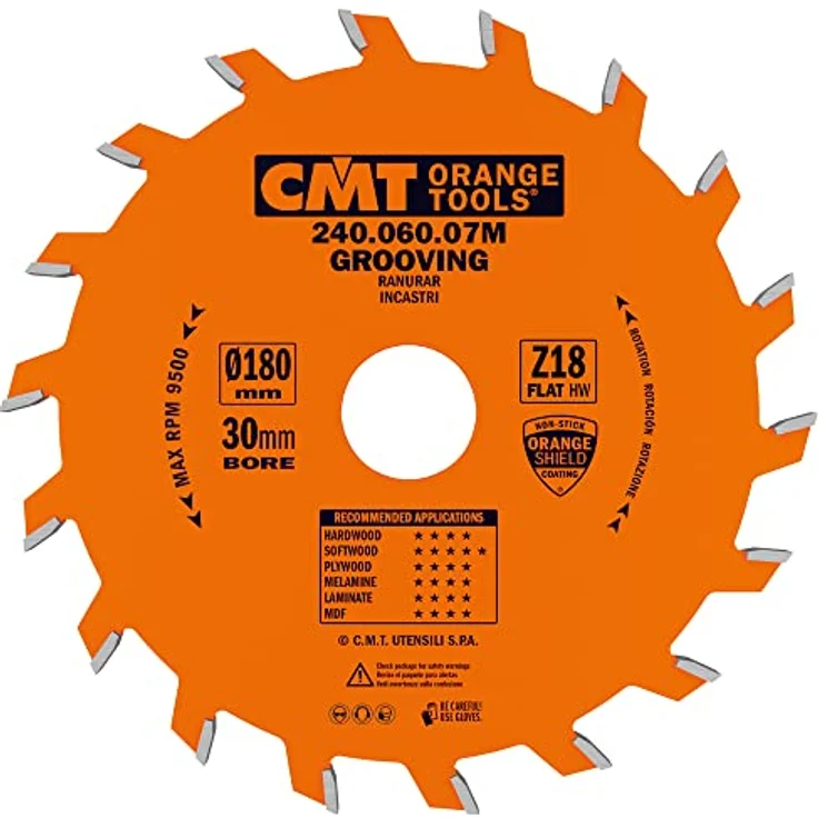 CMT Orange Tools 240.060.07 M ? Kreissägeblatt für gerade Nutfräser 180 x 6 x 30 Z 18 – Bild 2