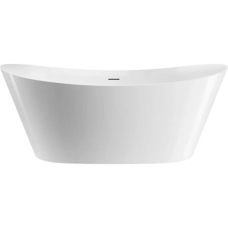 Stano Freistehende Badewanne Palma 170cm x 81cm, Weiß, aus Resicryl mit antibakterieller Oberfläche und verstellbaren Füßen