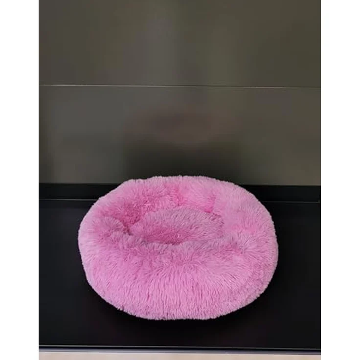 Flamingo Korb Krems Rund, Plüsch mit Polyesterfaserfüllung, rosa, 50x50x18 cm – Bild 3