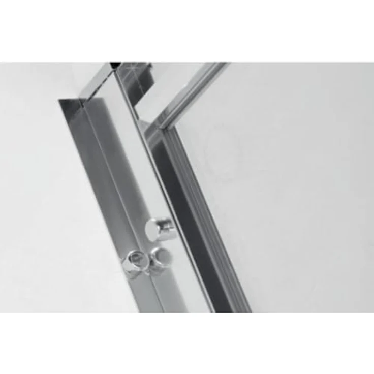 Frascio Duschkabine 65x80, Ecköffnungshöhe 200cm, transparentes gehärtetes Glas, Chromprofil – Bild 5