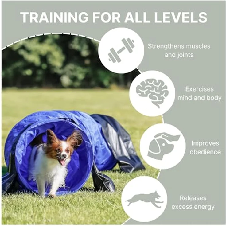 Trixie Dog Activity Agility Tunnel ø 40 cm 2 m blau – Bild 3