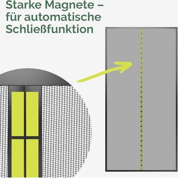 Magnet Fliegengitter Für Balkontür – 70 X 200 Cm, Selbstschließend, Insektenschutz Ohne Bohren