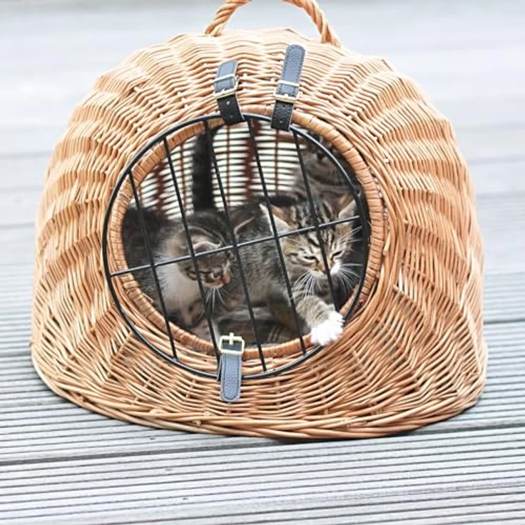 Aumüller Tierkissen Liegekissen Oxford für Katzenhöhle 50 cm, Baumwolle / PES Mix Oxford Karo, maße 47 x 39 x 5 cm, Schmuseplüsch Uni Beige - Preisvergleich – Bild 2