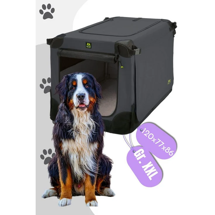 MAELSON Hunde-Transportbox Soft Kennel faltbare Hundebox XXL, strapazierfähiges Nylon 600D, verstärkte Ecken, gute Luftzirkulation – Bild 1