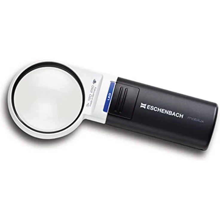 Eschenbach Optik Lupe Handlupe mit LED-Beleuchtung mobiluxLED Vergrößerung: 3x Linsengöße: (Ø) 60mm – Bild 1