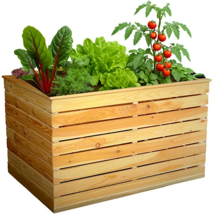 Gartenfachmarkt24 Hochbeet "Lara", Hochbeet aus Lärchenholz, komfortable Arbeitshöhe 72 cm, inklusive Pflanzfolie