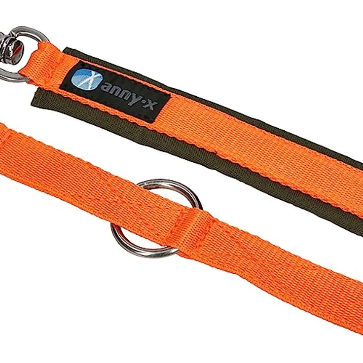 anny-x teilgepolsterte Führleine Classic Bolt Fun Oliv orange 3m – Bild 2