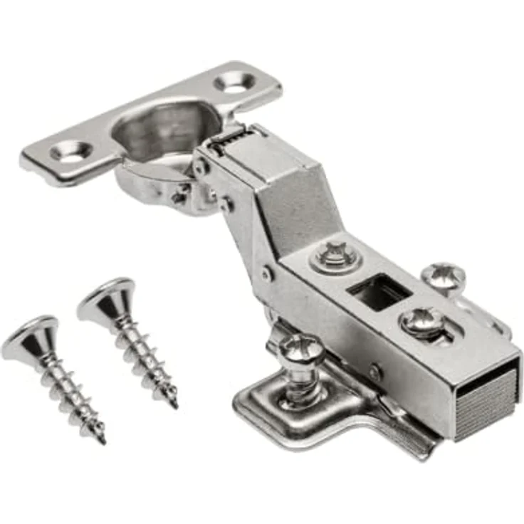 GTV CIHC Minischarnier, Dämpfung, Topfdurchmesser 26 mm, Innenanschlag, Montageplatte H=0, leiser Verschluss, Clip-On-Kette, 80.000 Zyklen zertifiziert – Bild 1