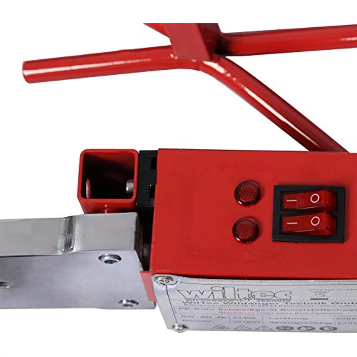 Wiltec PE-Rohr Schweißgerät 2000 W bis 300°C, inkl. 6 Heizdorne 16-63 mm, ergonomischer Griff, Metallkoffer – Bild 3