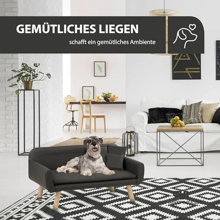 Rohrschneider® Hundesofa | Hundebett Leder| Hundecouch| Mini Sofa für Hunde| Hundebett XXL| Kuschelbett Hund – Bild 5