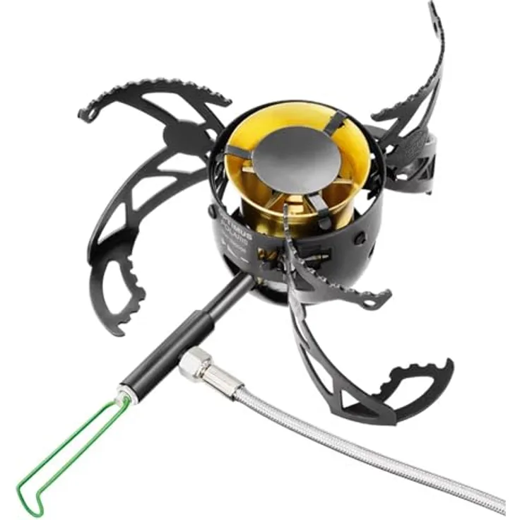 Optimus Polaris Optifuel, Mehrstoff-Campingkocher mit 3300 Watt Gasleistung, inkl. Aluminiumpumpe und Windschutz