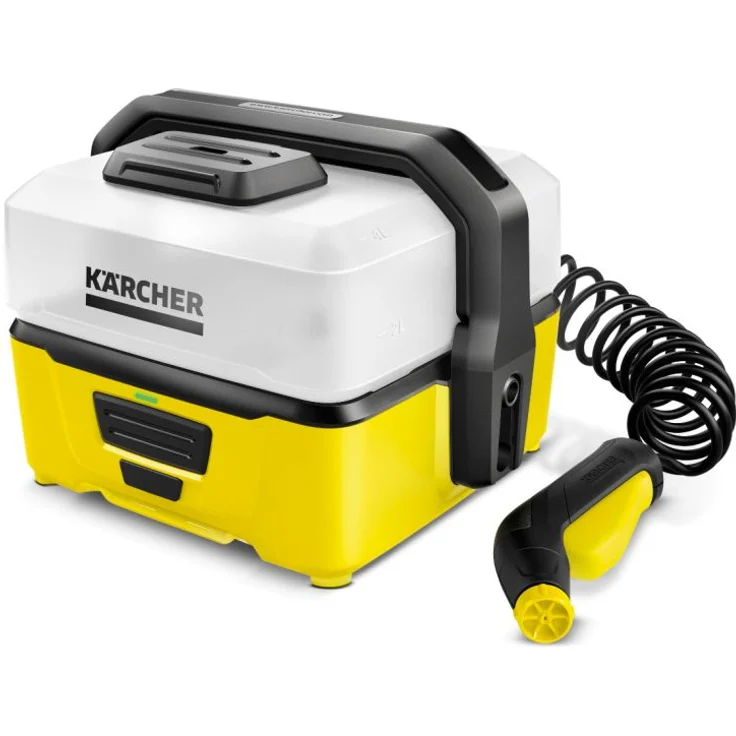Kärcher Mobile Outdoor Cleaner OC 3 1.680-015.0 Wassertankvolumen: 4 l, Lithium-Ionen-Akku, abnehmbarer Wassertank, schonender Niederdruck, Spiralschlauch 2,8 m, Akkulauftzeit 15 min – Bild 1