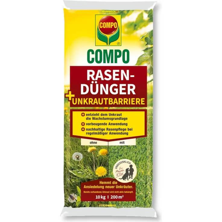 COMPO® Rasendünger + Unkrautbarriere, 10 kg