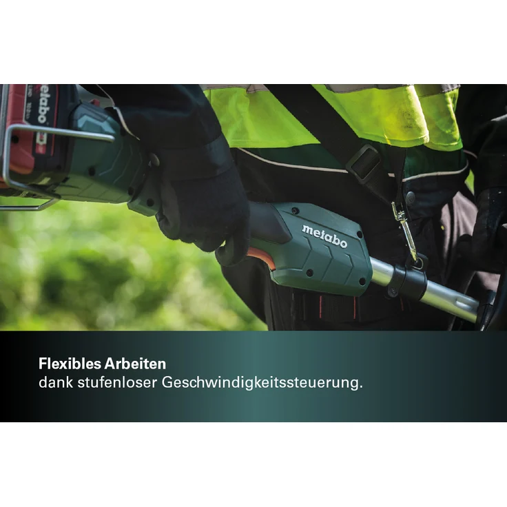 Metabo Akku Freischneider FSD 36-18 LTX BL 40 (2x 18 Volt, Li-Ion, Rasentrimmer mit Rundgriff, Schultergurt, 40cm Schnittkreis, bürstenloser Motor) ohne Akku und Ladegerät, im Karton – Bild 7