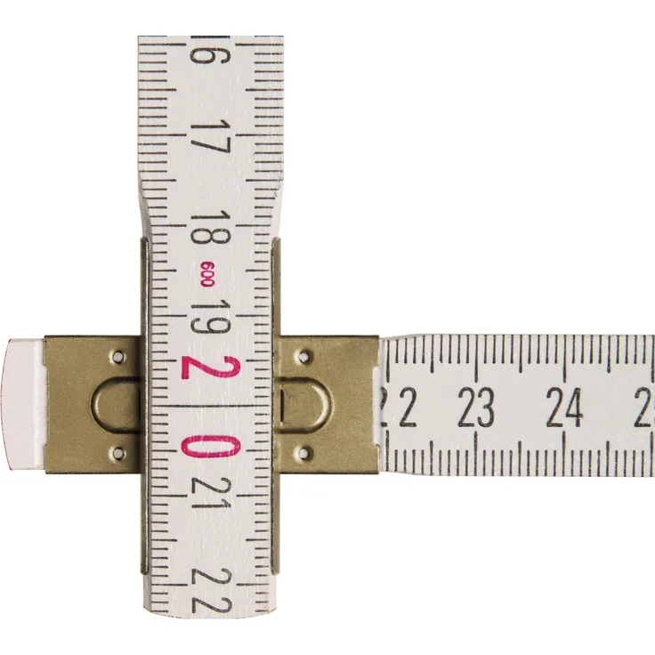 STABILA Holz-Gliedermaßstab Type 1607 W, 2 m, weiß, metrische Skala, mit Winkeleinteilung