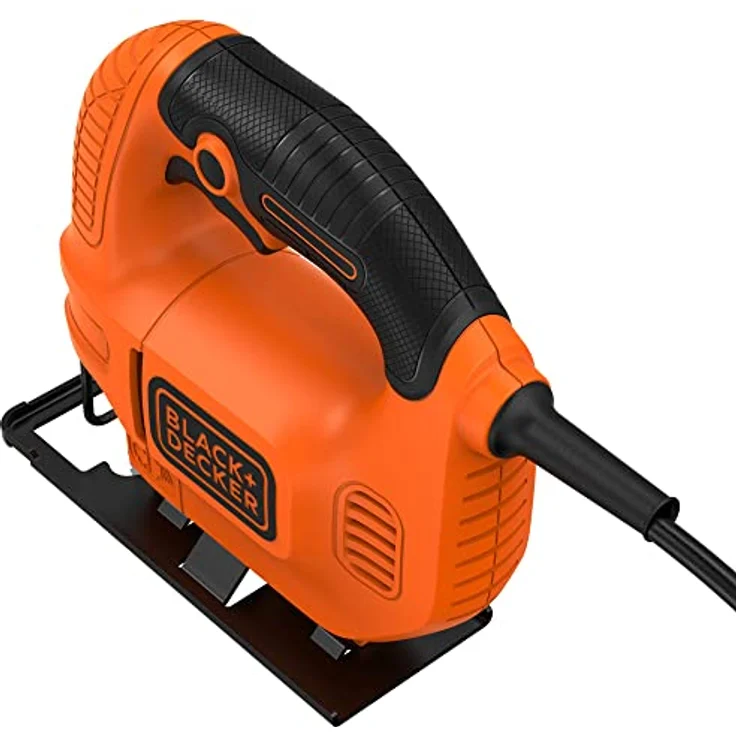 Black & Decker Elektro Kompakt Stichsäge 400W KS501, Säge für Holz, Metall & Kunststoff mit 0-45° Gehrungsschnitt & verstellbarer Fußplatte – Bild 4
