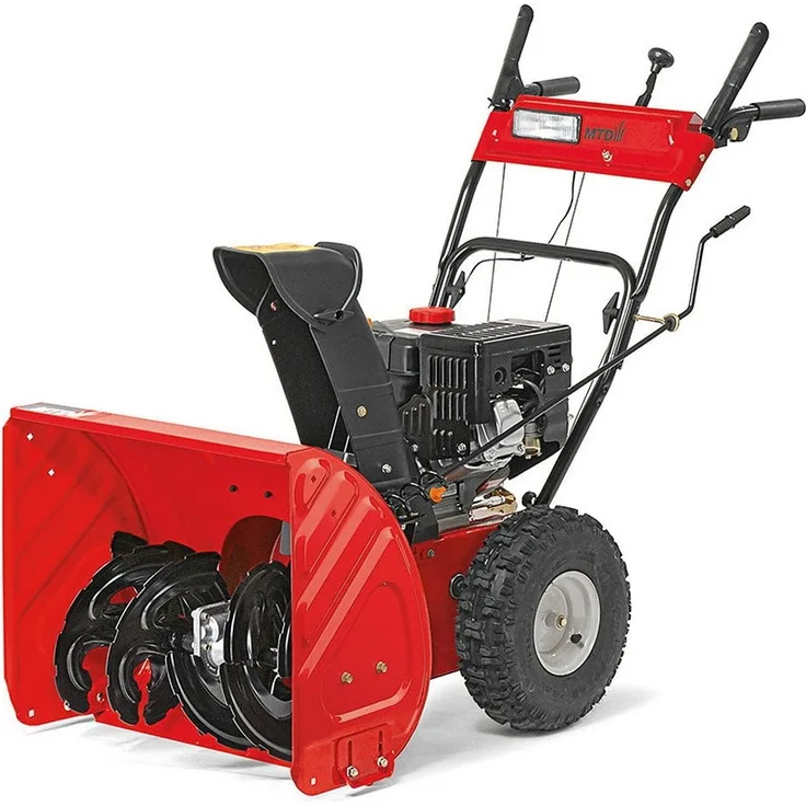 MTD ME 61 Schneefräse, Benzin, Elektrostart Räumbreite 61 cm, 79 kg, mit Arbeitslicht, Hubraum 208 cm³ 3900 W 5,3 PS 3600 U/min. 4-Takt 1,9 l Höhe 53 cm Weite 12 m