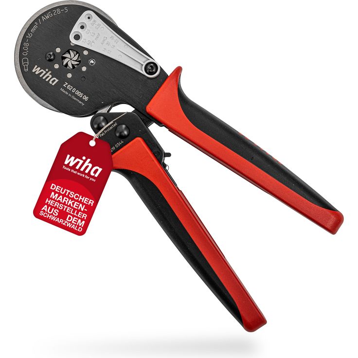 Wiha Profi Crimpzange mit automatische Anpassung auf die Aderendhülsengröße 0,08 bis 16mm² (41246) I Crimpwerkzeug Sechskant Vercrimpung I Aderendhülsenzange für Elektriker – Bild 3