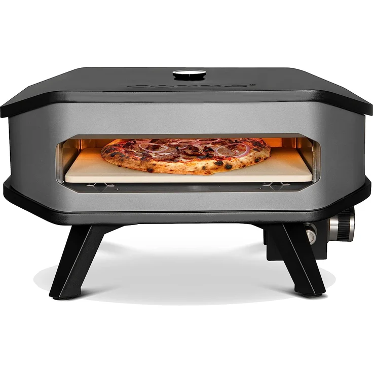 cozze 13“ Pizzaofen für Gas mit Thermometer und Pizzastein 5,0 kW – Bild 3