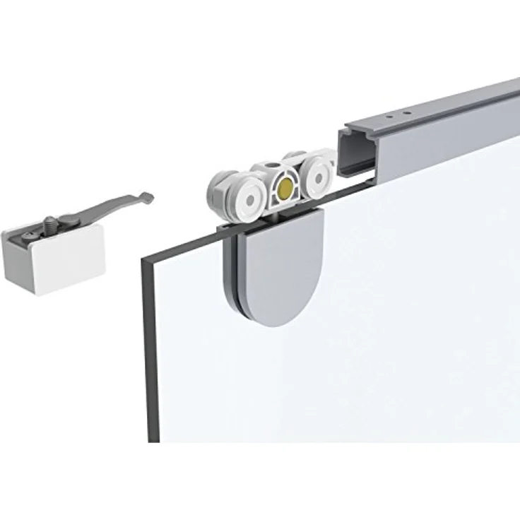 Solido Beschlagset 80 Glas, Punktbefestigung 8-10,76 mm, Edelstahl-Effekt, ohne Laufschiene – Bild 1