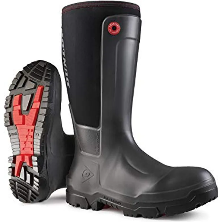 Magni Dunlop Snugboot WorkPro S5, Sicherheitsschuhe in Schwarz, Größe 47, wasserdicht und rutschfest