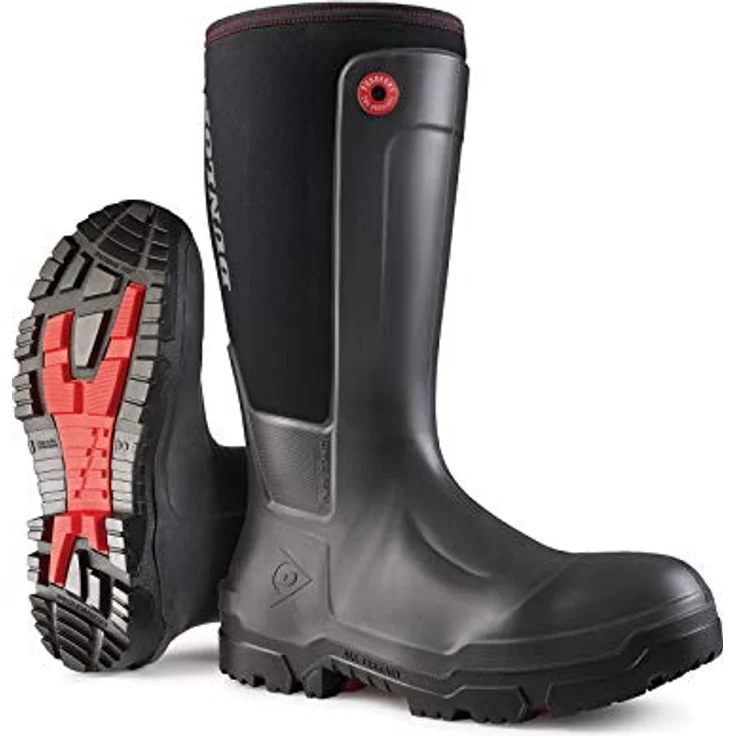 Magni Dunlop Snugboot WorkPro S5, Sicherheitsschuhe in Schwarz, Größe 47, wasserdicht und rutschfest – Bild 1
