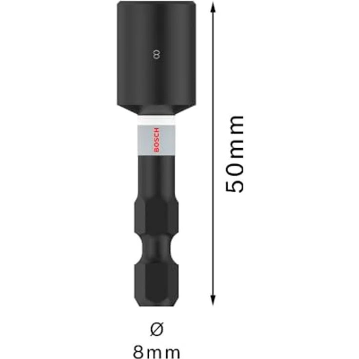 Bosch Accessories 2608522351 Steckschlüssel-Bit-Einsatz 8 mm 1/4', robuster Impact Control für Schlagschrauber, S2-modifizierter Stahl – Bild 7