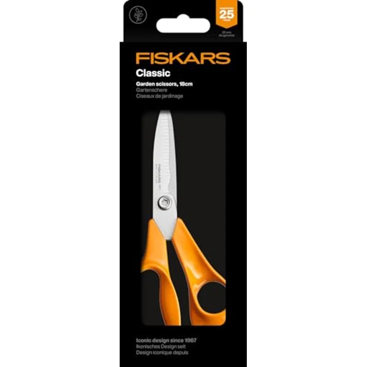 Fiskars Universalschere 180mm, gezahnte Klinge aus rostfreiem Stahl, ergonomischer Kunststoffgriff – Bild 7
