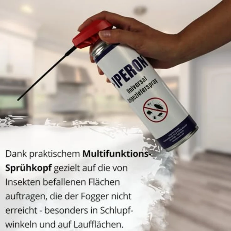IPERON Ungezieferschutz Duo, Insektenspray-Set mit Fogger & Sprühflasche, 550 ml, schnelle Wirkung gegen Schädlinge – Bild 4