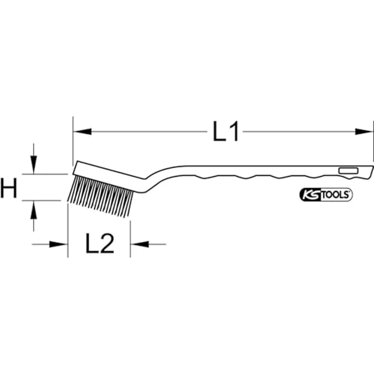 KS Tools 201.2315 Zündkerzen-Stahl-Drahtbürste-2-Reihig – Bild 3