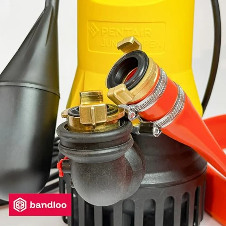JUNG PUMPEN BANDLOO JP50000, Tauchpumpe U3KS mit 20 m Druckschlauch, Geka 1 1/4", komplettes Fördersystem – Bild 4