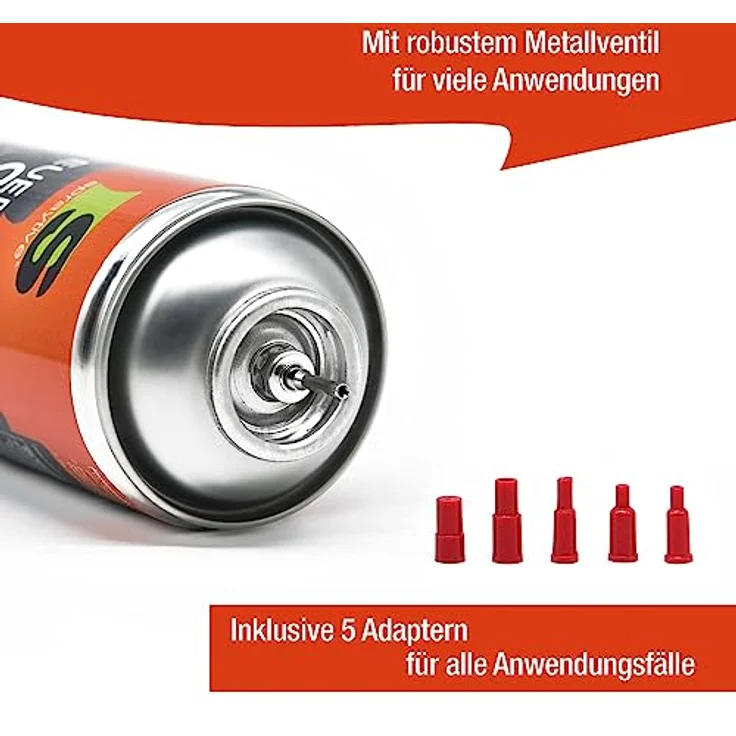 Spraytive 6x 500ml XXL Butangas für Flambierbrenner & Feuerzeuge, inkl. Adapter zum Nachfüllen, geruchs- und geschmacksneutral, made in Germany – Bild 3