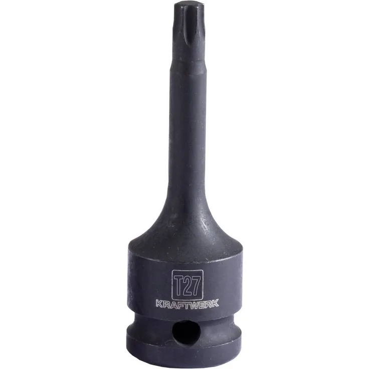 Kraftwerk 1/2" TX-Schlag-Stecknuss T27, schwarzes Bit- und Steckschlüsselset der PRO LINE, 78 mm, 0.07 kg