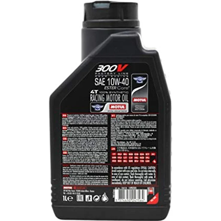 Motul 104118 300V 4T Factory Line Road Racing, 10 W-40, 1 L, 221x117x63.5 – Bild 4
