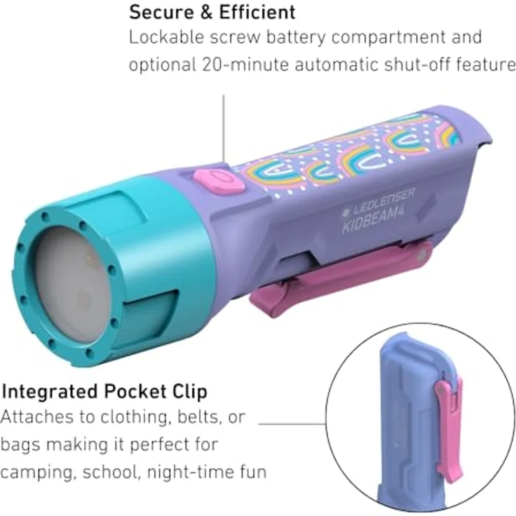 Ledlenser Kidbeam4 flashlight, 70 lumen, purple – Bild 4