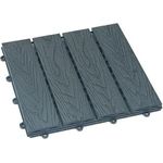 Home Deluxe WPC Klickfliesen BAVARO PREMIUM, Terrassenfliesen Anthrazit, 5 m² in edler Holzoptik, wetterbeständig und pflegeleicht