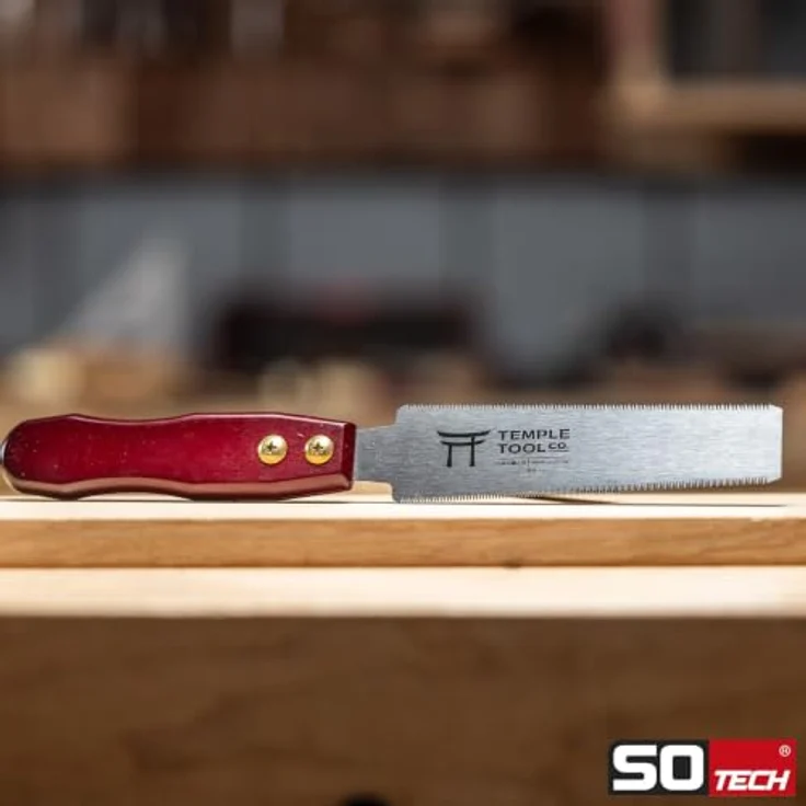 SO-TECH® Japansäge F-150, doppelseitige Flush Cut Zugsäge, 150 mm Klingenlänge für präzise bündige Schnitte in Holz – Bild 2