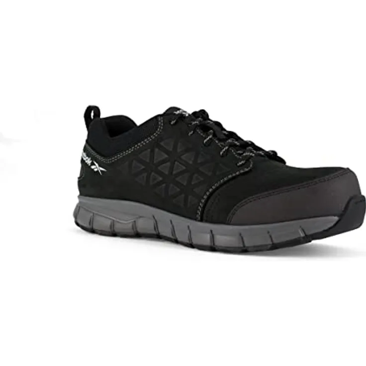 Reebok Excel Light Safety Shoe 1036-1 S3 - Gr. 43 - Schwarz, Leichter Sicherheitshalbschuh mit Aluminium-Zehenschutz