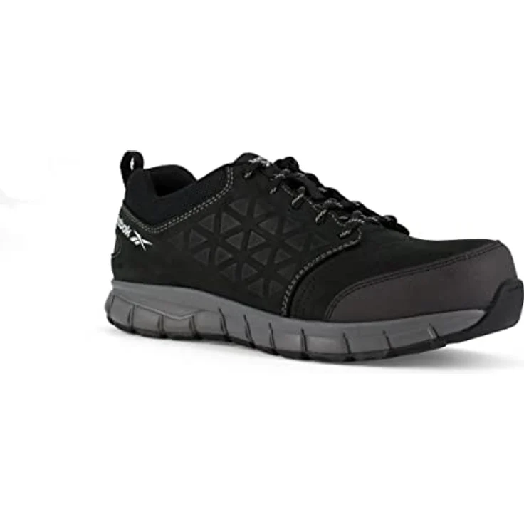 Reebok Excel Light Safety Shoe 1036-1 S3 - Gr. 43 - Schwarz, Leichter Sicherheitshalbschuh mit Aluminium-Zehenschutz – Bild 1