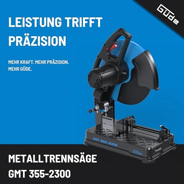 Güde Metalltrennsäge GMT 355-2300, 2300W mit Softstart, für Stahl und NE-Metalle, inkl. 355mm Metalltrennscheibe – Bild 2