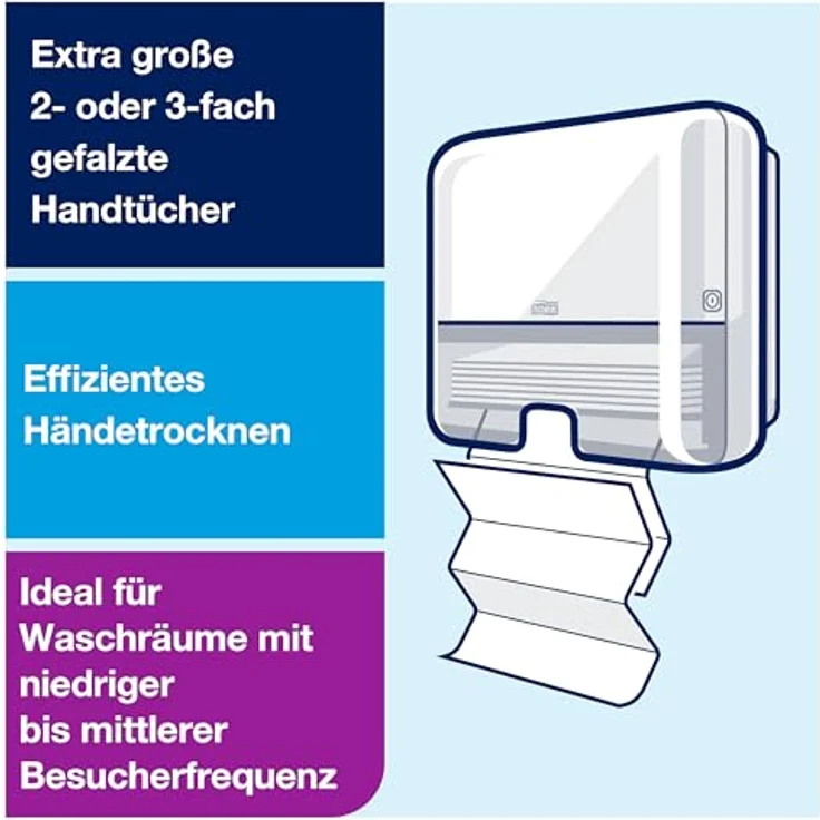 Tork Xpress Mini, Papierhandtuchspender für Multifold Handtücher, Elevation-Design mit Einzelblattausgabe und geringerem Verbrauch – Bild 5