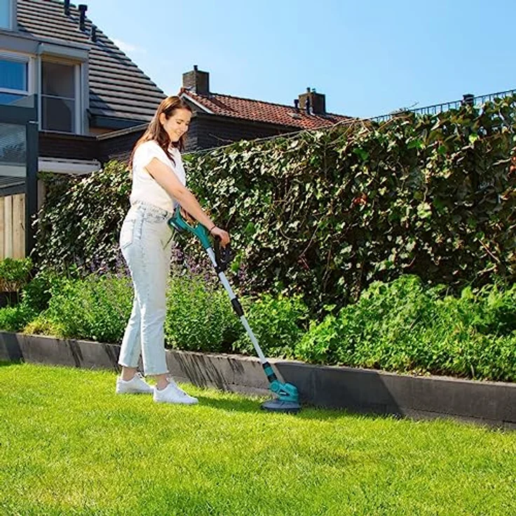 VONROC Akku-Rasentrimmer 250mm, kabelloser Gartentrimmer mit 20V Akku und Tap and Go System, inkl. 2x4m Drahtspule, teleskopische Stange – Bild 2