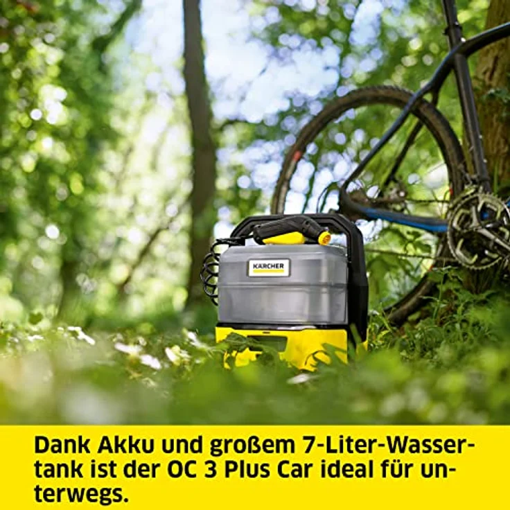 Kärcher Mobile Outdoor Cleaner OC 3 Plus Car 1.680-034.0extra großes Wassertankvolumen: 7 l, Lithium-Ionen-Akku, abnehmbarer Wassertank, schonender Niederdruck – Bild 2