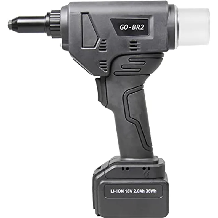 GOEBEL® - Akku Nieter Blindnietgerät Nietgerät GO-BR2 Hochfeste Blindniete Setzwerkzeug Arbeitsbereich ø 4,0/4,8/5,0/6,0/6,4 mm Setzgerät Handnietmaschine Nietpistole Akkunietzange