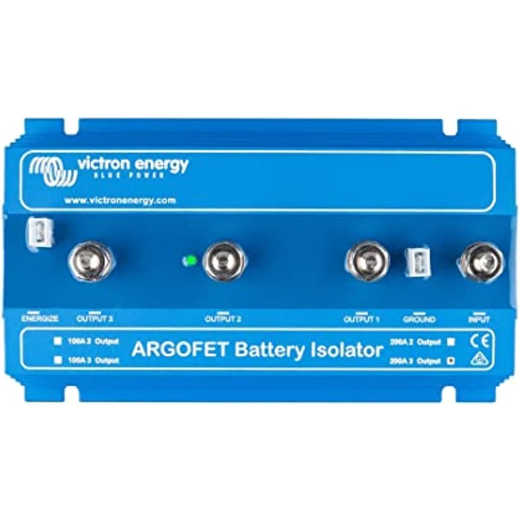 Victron Energy ARGO FET 200-3, Batterietrenner in Schwarz mit hoher Effizienz und minimalen Verlusten – Bild 1