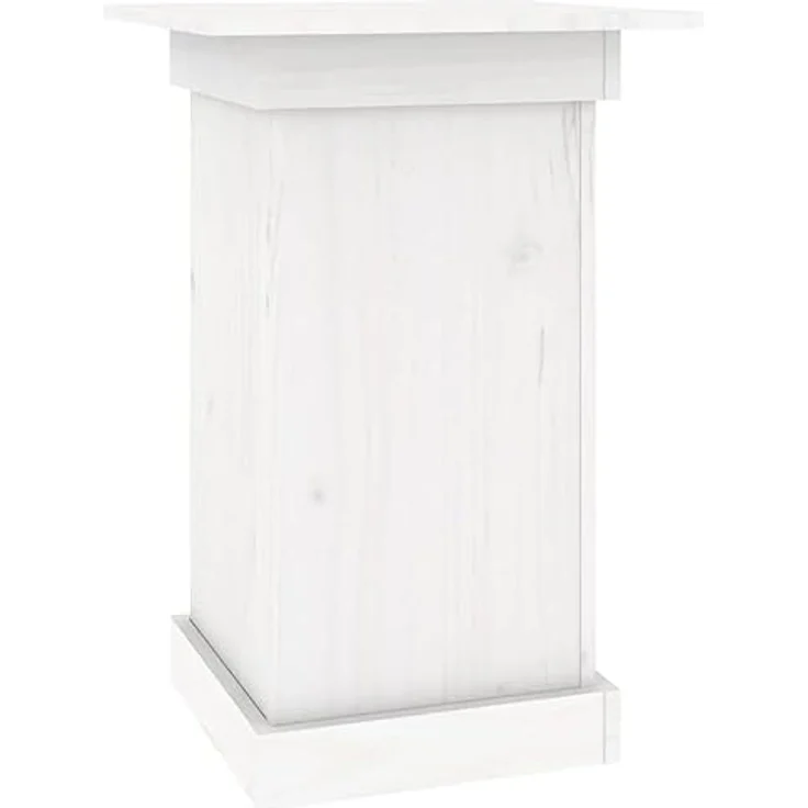 vidaXL Blumenständer Weiß 40x40x60 cm Massivholz Kiefer - Vielseitiger Blumenständer aus massivem Kiefernholz – Bild 1