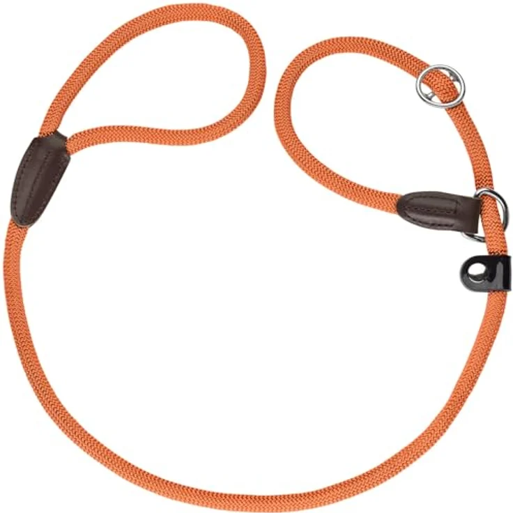 HUNTER Retriever-Leine Freestyle (orange, 10/120) mit stufenlos verstellbarer Halsung – Bild 2