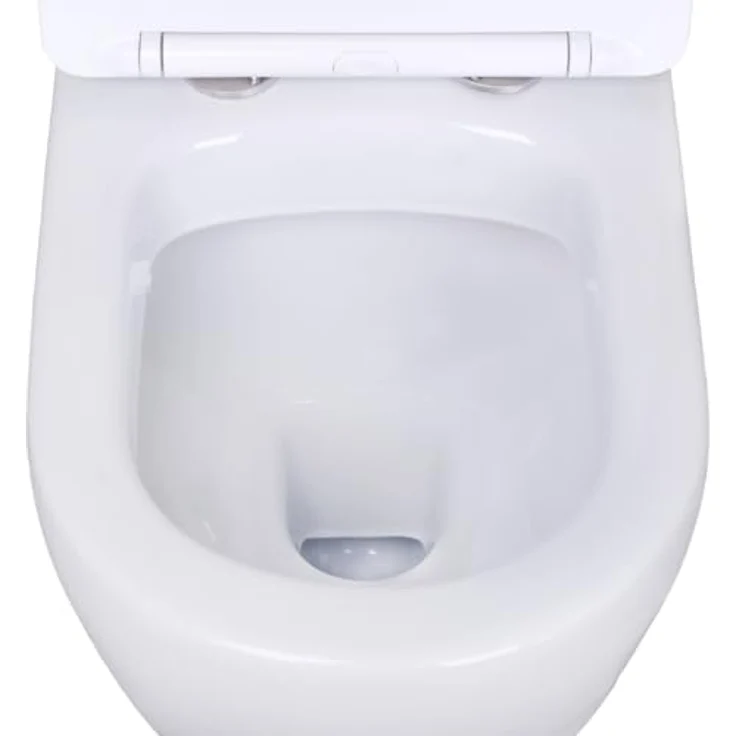 Aloni Tiefspül-WC AL5509Komplett, wandhängend, Abgang waagerecht, Aloni Wand / Hänge WC Toilette Softclose-Deckel Vorwandelement, Sanitärkeramik, Soft-Close-Funktion, weiß – Bild 6